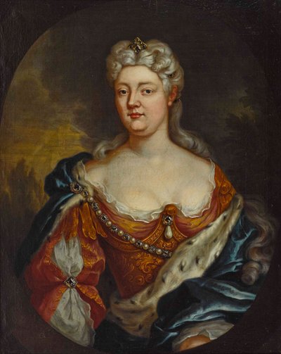 Kreivitär Palatine Caroline Nassau-Saarbrueckenistä (1704-1774) - Nimetön. Öljy kankaalle, c. 1725. Mitat: 85x67 cm Yksityiskokoelma tekijältä Anonymous Anonymous