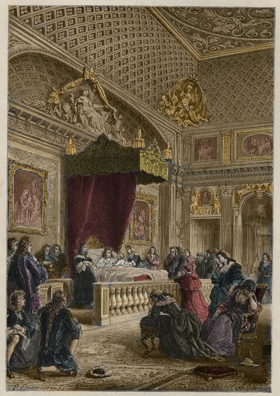 Ludvig XIV:n kuolema Versaillesissa 1. syyskuuta tekijältä Anonymous Anonymous