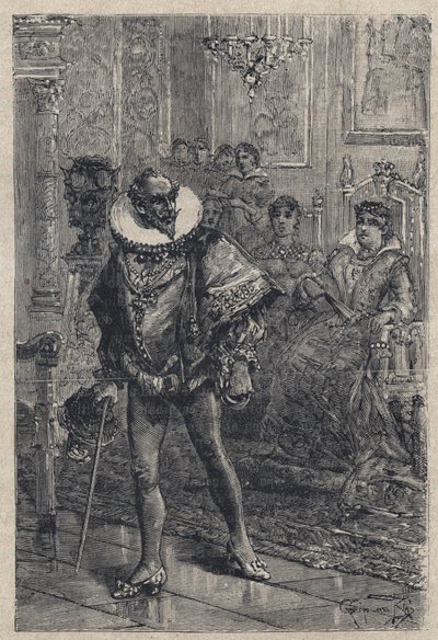 Don Gaspare of Aversa, Procidan jaarli - kaiverrus "Lucrezia Borgiasta" Oscar Pio - 1883 tekijältä Anonymous Anonymous