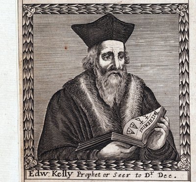 Edward Kelley tai Edward Talbot (1555-1597) - Nimetön työ, kaiverrus tekijältä Anonymous Anonymous