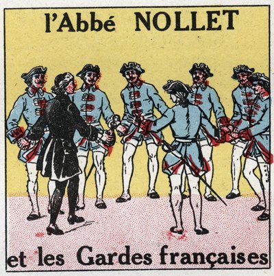 Sähkökondensaattorit: kondensaattorien aiheuttama aivotärähdys. Kokemus Leiden-pullosta Abbe Jean Antoine Nollet