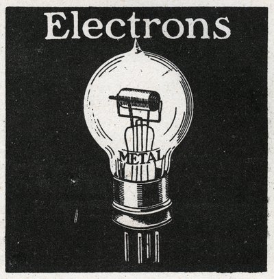 Sähköilmiöt: elektronit. Anonyymi kuva vuodelta 1925. Yksityinen kokoelma. tekijältä Anonymous Anonymous