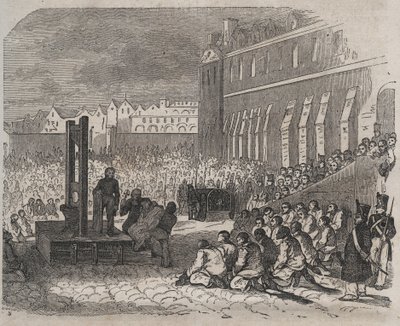Joseph Bordeletin teloitus Brestin Bagnessa. Pierre Zacconen (1817-1895) (1817-1895) (Colonia Penale - Penal Colony) kaiverrus kirjaan ”Vangoitujen historia heidän luomisestaan ​​nykypäivään” (1877). Yksityinen kokoelma. tekijältä Anonymous Anonymous