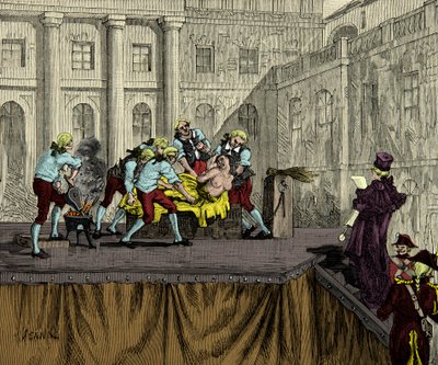 Pyöveli Simson merkitsee Jeanne de Valois Saint Remyn (Valois-Saint-Remy), joka tunnettiin nimellä Comtesse de la Motte (1756-1791), kun hänet tuomittiin Queen