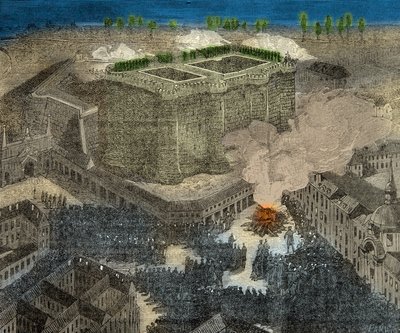 Fete de la Saint Jean Place de la Bastille al segle XVIII, Gravat, Col·lecció privada finlandès tekijältä Anonymous Anonymous