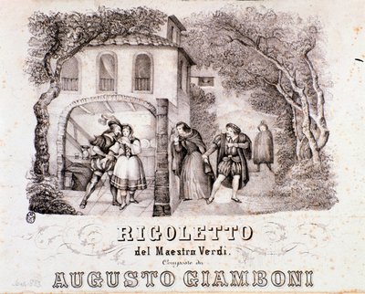 Giuseppe Verdin Rigoletto-oopperan partituurin etukappale tekijältä Anonymous Anonymous
