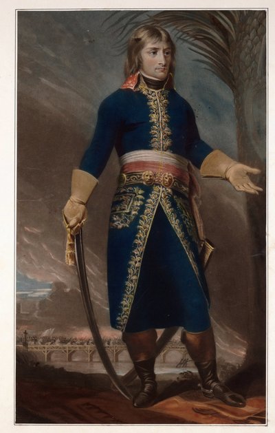 Kenraali Napoleon Bonaparte - Nimetön - 1796 - Mezzotint - 57,5x40,3 - Yksityiskokoelma tekijältä Anonymous Anonymous