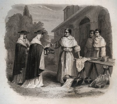 Giovanni da Fidanza, joka tunnetaan nimellä Bonaventure (noin 1217-1274) (San Bonaventura), sai kardinaalin hatun. Kaiverrus vuodelta 1846 kirjassa "Pyhien elämää". Yksityinen kokoelma. tekijältä Anonymous Anonymous