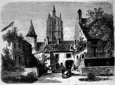 La maison au Mans de Paul Scarron (1610-1660), escriptor francès. gravat del segle XIX.finès tekijältä Anonymous Anonymous