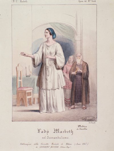 Lady Macbeth -hahmo Giuseppe Verdin oopperassa Macbeth tekijältä Anonymous Anonymous