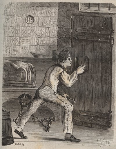 Le convict Blouet - Kaiverrus Pierre Zacconen (1817-1895) teokseen Vankien historia heidän luomisestaan ​​nykypäivään (1877) (Colonia Penale - Rangaistussiirtokunta) Yksityinen kokoelma tekijältä Anonymous Anonymous