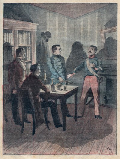 Boriesin Le jure (Vala) - kaiverrus Jules Beaujointin "La Rochellen neljä kersanttia" -kirjoitukseen - noin 1900 tekijältä Anonymous Anonymous