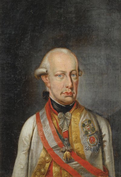 Leopold II Empereur des Romains - Uusklassismi : Leopold II:n muotokuva, Pyhän Rooman keisari (1747-1792), Anonymous, n. 1780. Öljy kankaalle, 34x23,5. Yksityinen kokoelma tekijältä Anonymous Anonymous