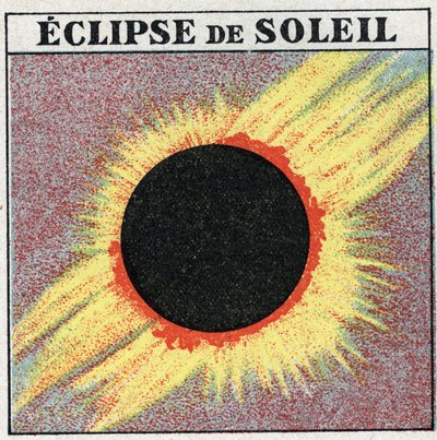 Valon leviäminen: Sun Eclipse. Anonyymi kuvitus vuodelta 1925. Yksityiskokoelma. tekijältä Anonymous Anonymous
