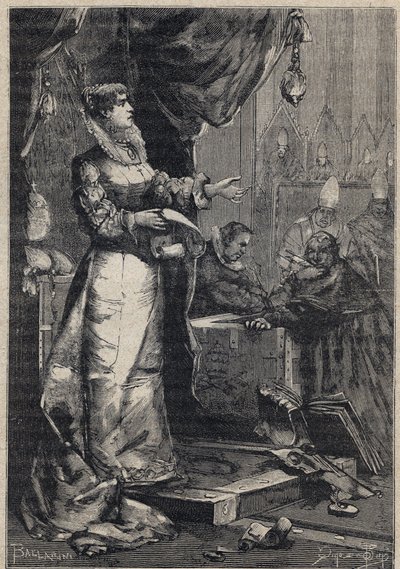 Lucrezia Borgia Vatikaanissa - kaiverrus Oscar Pion "Lucrezia Borgiasta" - 1883 tekijältä Anonymous Anonymous