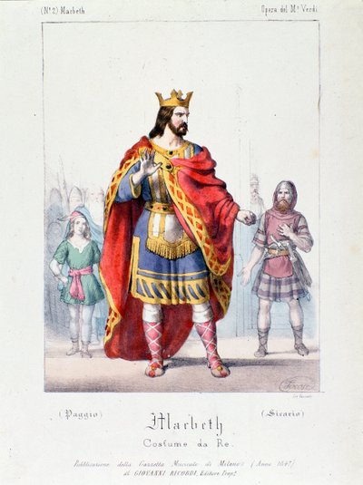 Macbeth king -hahmo Giuseppe Verdin Macbeth-oopperassa tekijältä Anonymous Anonymous