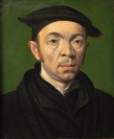 Miehen muotokuva, noin 1550 (öljy kuparille). tekijältä Anonymous Anonymous