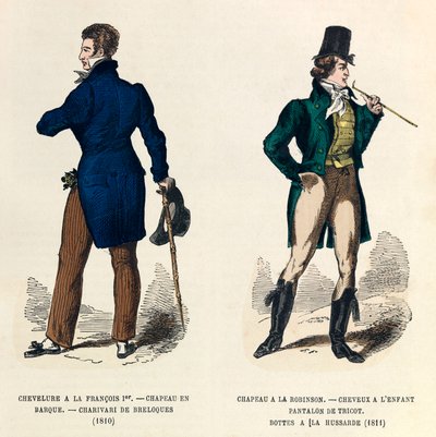Miesten puvut 1810 ja 1811 (keisari Napoleon I:n hallituskausi) - yksityinen kokoelma tekijältä Anonymous Anonymous