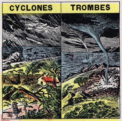Meteorologia: syklonit ja rungot (tornadot). Anonyymi kuva vuodelta 1925. Yksityinen kokoelma. tekijältä Anonymous Anonymous