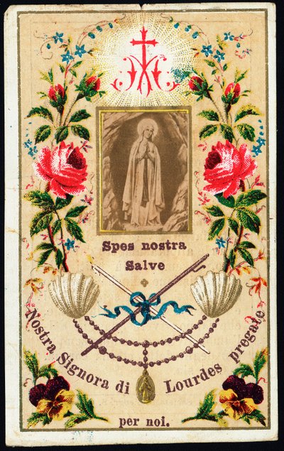 Our Lady of Lourdes hurskas kuva. 1900-luvun yksityinen kokoelma tekijältä Anonymous Anonymous