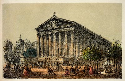 Pariisi 1874: La Madeleinen kirkko, yksityinen kokoelma tekijältä Anonymous Anonymous