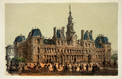 Pariisi 1874: Kaupungintalo, yksityinen kokoelma tekijältä Anonymous Anonymous