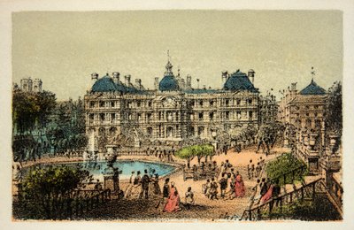 Pariisi 1874: Luxemburgin puutarha, yksityinen kokoelma tekijältä Anonymous Anonymous