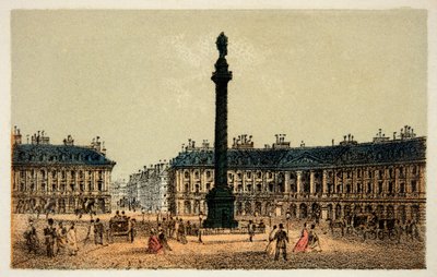 Pariisi 1874: Place Vendome, yksityinen kokoelma tekijältä Anonymous Anonymous