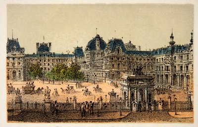 Pariisi 1874: Uusi Louvre, yksityinen kokoelma tekijältä Anonymous Anonymous
