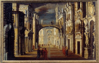 Perspektiivisen sisustuksen maalaus Francois de Nomen (Monsu Desiderio) (1593-1644) 1600-luvun su. 0,51x0,81 m Orleans, Musee des Beaux Arts tekijältä Anonymous Anonymous