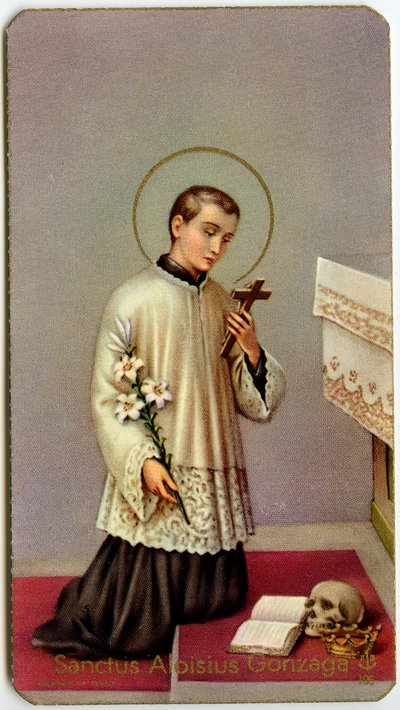 Imatge pietosa: Aloysius Gonzaga adorant la creu (impressió)finlandesa tekijältä Anonymous Anonymous
