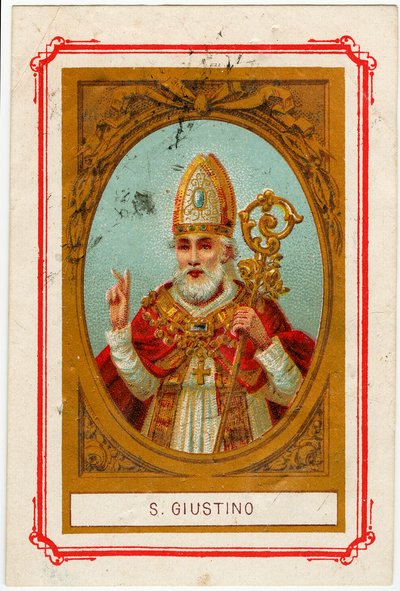 Hurskas kuva: Justin of Chieti (kromolitografia) tekijältä Anonymous Anonymous