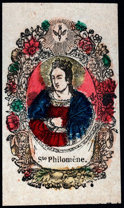Hurskas kuva: Saint Philomene. Kaiverrus 1800-luvulta Yksityinen kokoelma tekijältä Anonymous Anonymous