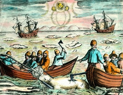 Jääkarhunmetsästyspaikka Kanadassa. 1700-luvun kaiverrus Yksityinen kokoelma tekijältä Anonymous Anonymous