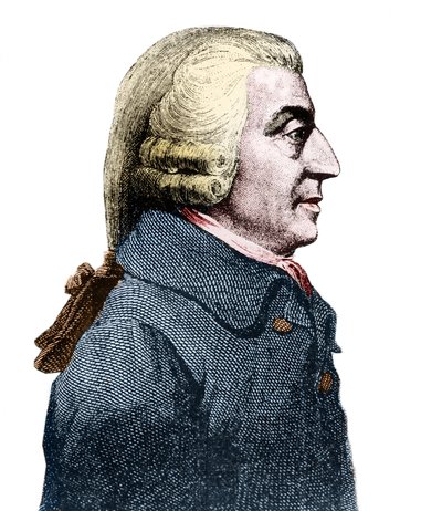 Adam Smithin (1723 - 1790), skotlantilaisen filosofin ja taloustieteilijän muotokuva. tekijältä Anonymous Anonymous