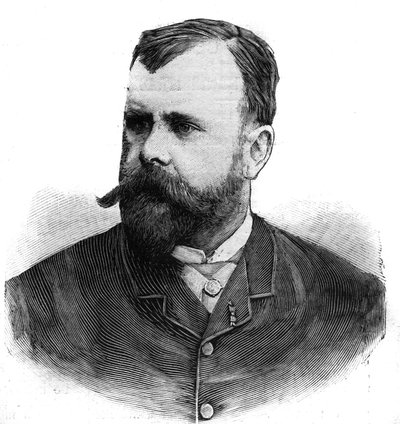 Albert Maignanin (1845-1908), ranskalaisen taidemaalarin muotokuva. Kaiverrus "" Le Peute Parisien"" tekijältä Anonymous Anonymous