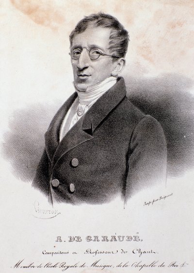 Ranskalaisen säveltäjän Alexis de Garauden (1779-1852) muotokuva. 1800-luvulla. tekijältä Anonymous Anonymous