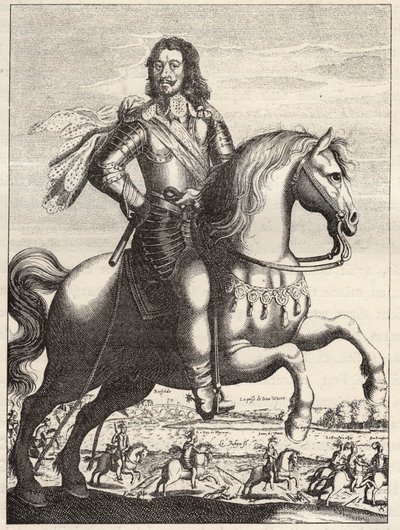 Bernard of Sachsen Weimar (Saksi-Weimar) (1604-1639) muotokuva, jossa herttua Bernardin ja Rohanin herttua vangitsevat John of Werthin. Kaiverrus 1600-luvulta. Yksityinen kokoelma. tekijältä Anonymous Anonymous
