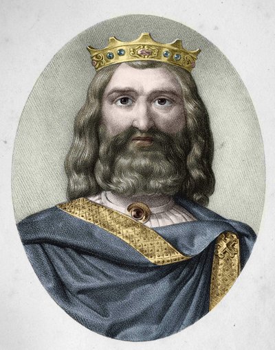 Frankkien kuninkaan Clovis I:n muotokuva (v. 466 - 511). tekijältä Anonymous Anonymous