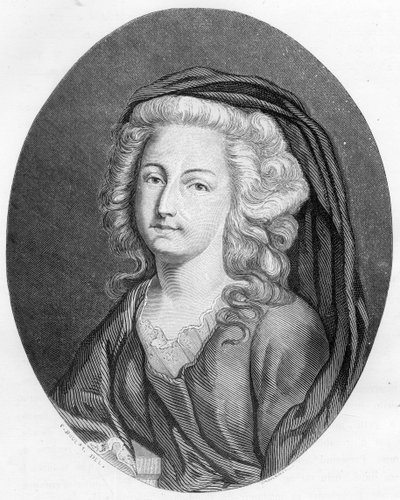 Muotokuva Elisabethin Filippiiniläisestä Marie Helenestä nimeltä Madame Elisabeth (1764-1794), Ludvig XVI:n sisar - Kaiverrus vuodelta 1863 Dupray de La Maherien teokseen "" Le Livre Rouge - Histoire De L