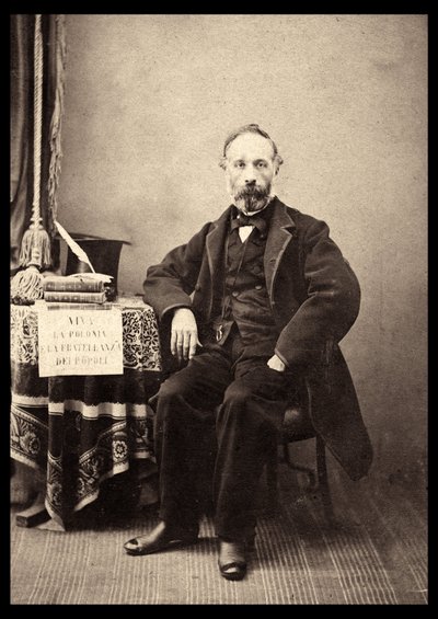 Italian valtiomiehen Francesco Crispin (1818-1901) muotokuva vuonna 1863. ©Lee/leemage tekijältä Anonymous Anonymous