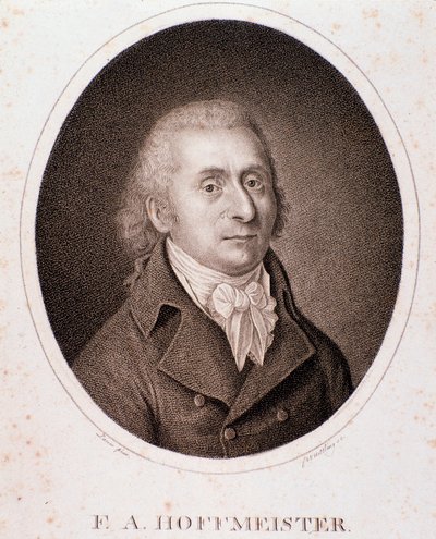 Franz Anton Hoffmeisterin muotokuva (kaiverrus) tekijältä Anonymous Anonymous