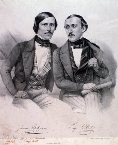 Giovanni Bottesinin (vasemmalla) ja Luigi Arditin (kaiverrus) muotokuva tekijältä Anonymous Anonymous