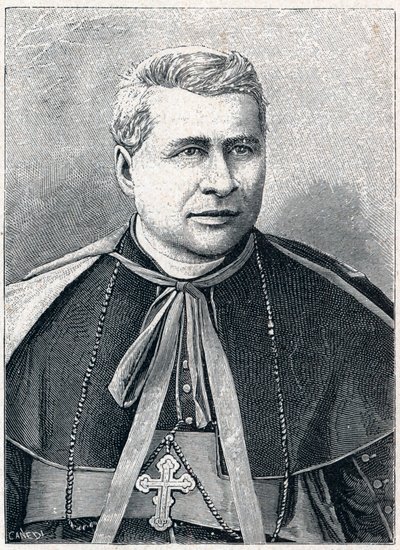 Italian kardinaalin Giovanni Simeonin (1816-1892) muotokuva. Louis-Eugene (Louis Eugene) Louvetin kaiverrus "Katoliset lähetystyöt XIX-luvulla". yksityinen kokoelma. tekijältä Anonymous Anonymous
