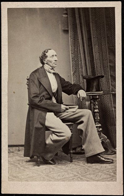 Hans Christian Andersenin (1805-1875) muotokuva, Anonyymi . Valokuva, noin 1865. Yksityiskokoelma tekijältä Anonymous Anonymous