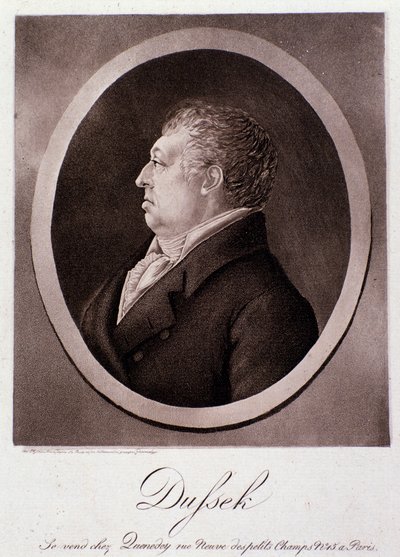 Jan Ladislav Dussekin muotokuva (kaiverrus) tekijältä Anonymous Anonymous