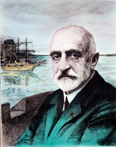 Retrat de Jean Baptiste Charcot (1867-1936), metge, explorador de les zones polars. Segle XX Col·lecció privada finlandesa tekijältä Anonymous Anonymous
