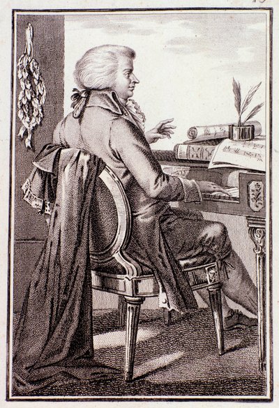 Johann Leopold Mozartin muotokuva (kaiverrus) tekijältä Anonymous Anonymous