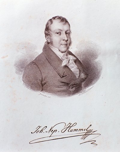 Johann Nepomuk Hummelin muotokuva (kaiverrus tekijältä Anonymous Anonymous