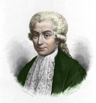 Italialaisen fyysikon ja lääkärin Luigi Galvanin (1737-1798) muotokuva. tekijältä Anonymous Anonymous